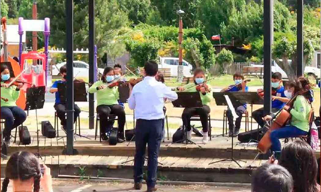Orquesta de niños/as de Murta, Río Tranquilo y Puerto Sánchez ofreció su primer concierto
